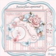 WEDDING BICYCLE & ROSES 8x8 Decoupage & Insert Mini Kit
