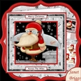 ROCKET SANTA Christmas 8x8 Decoupage Mini Kit