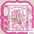 IRIS & BUTTERFLIES Pink 8x8 Floral Decoupage Mini Kit