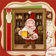 SANTAS CHRISTMAS CHEER Christmas 7.8 Decoupage Mini Kit
