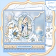 CHRISTMAS FROSTED FLORALS & MARY 8x8 Decoupage Mini Kit
