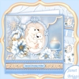CHRISTMAS FROSTED FLORALS & POLAR BEARS 8x8 Decoupage Mini Kit