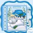 SELFIE SNOWMAN 7.5 Christmas Decoupage Mini Kit