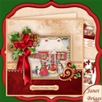 CHRISTMAS HOLLY RIBBON Christmas Welcome 7.8 Decoupage Mini Kit