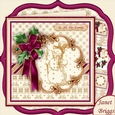 HOLLY RIBBON in PLUM & SNOWMAN 8x8 Decoupage & Insert Mini Kit