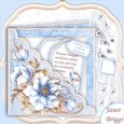 Square Scallop Pocket Christmas Frosted Florals Decoupage Kit
