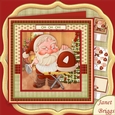 OH OH OH SANTA IRONING Christmas 8x8 Decoupage & Insert Mini Kit