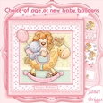 ANIMAL ROCK New Baby Girl or Birthday Decoupage Insert & Ages Kit