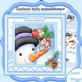 JOLLY HOLLY MICE Christmas Snowman Decoupage & Insert Mini Kit