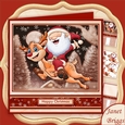 SANTAS CHRISTMAS FLIGHT 7.8 Decoupage & Insert Mini Kit