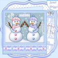 HANDS UP IF YOU LOVE CHRISTMAS 7.8 Snowmen Decoupage & Insert Mini Kit