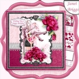 CHAMPAGNE GLASS DIVA 8x8 Decoupage & Insert Mini Kit