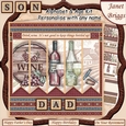 WINE DONT KEEP THINGS BOTTLED UP 7.5 Alphabet and Age Quick Card Kit Create Any Name