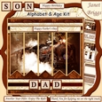 STEAM TRAIN 7.5 Alphabet and Age Quick Card Kit Create Any Name