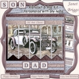 CLASSIC CAR 7.5 Alphabet and Age Quick Card Kit Create Any Name