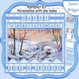 WINTER STREAM Christmas 7.5 Quick Card Kit Create Any Name Alphabet in 2 sizes
