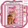 KITTEN & FLORALS 7.5 Alphabet and Age Quick Card Kit Create Any Name