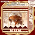 WINTER TIGERS Christmas or Birthday 7.5 Quick Card Kit Create Any Name Alphabet in 2 sizes