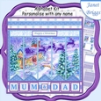 MAGICAL CHRISTMAS NIGHT 7.5 Quick Card Kit Create Any Name Alphabet in 2 sizes