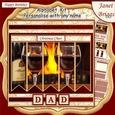 CHRISTMAS CHEER RED WINE Christmas or Birthday 7.5 Quick Card Kit Create Any Name Alphabet in 2 sizes