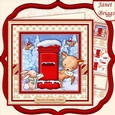 DEER SANTA 8x8 Christmas Decoupage & Insert Mini Kit