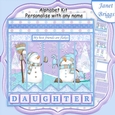 MY BEST FRIENDS ARE FLAKES Christmas 7.5 Quick Card Kit Create Any Name Alphabet in 2 sizes