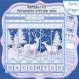 FOREST DEER Christmas 7.5 Quick Card Kit Create Any Name Alphabet in 2 sizes