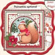 CHRISTMAS SQUIRREL WAITING FOR SANTA 8x8 Decoupage & Insert Mini Kit