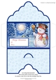 Christmas Money Wallet Gift Voucher Envelope SNOWMAN IN MOONLIGHT
