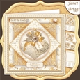 GOLD & WHITE CHRISTMAS BAUBLE 7.5 Decoupage & Insert Mini Kit
