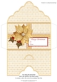 Christmas Money Wallet Gift Voucher Envelope GOLD POINSETTIA