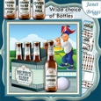 GOLF BEER 6 PACK GOLFERS CADDY 7.5 Decoupage & Insert Mini Kit