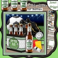 FOOTBALL BEER 6 PACK HIT THE BAR 7.5 Decoupage & Insert Mini Kit