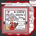 SCREW VALENTINES DAY Humorous Stella 7.5 Decoupage & Insert Mini Kit
