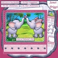 ELEPHANT LOVE Valentines Anniversary, Engagement, Birthday 7.5 Decoupage & Insert Mini Kit
