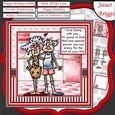 BEING WITH YOU Humorous Stella & Gus 7.5 Decoupage & Insert Mini Kit