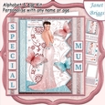 LADY ROSE & BUTTERFLIES 7.5 Alphabet and Age Quick Card Kit Create Any Name