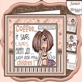 COFFEE SAVES LIVES 7.5 Humorous Decoupage & Insert Mini Kit