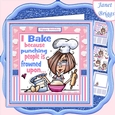 I BAKE BECAUSE 7.5 Humorous Decoupage & Insert Mini Kit