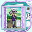 STELLA PUSHING MY LUCK 7.5 Humorous Decoupage & Insert Mini Kit