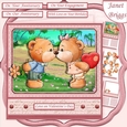 BEARY SPECIAL KISS 7.5 Decoupage & Insert Mini Kit