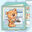 TEDDY BEAR JUST FOR YOU 7.5 Decoupage & Insert Mini Kit
