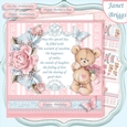TEDDY BEAR ROSES & VERSE 7.5 Decoupage & Insert Mini Kit