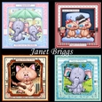 ELEPHANTS AND CATS 7.5 Decoupage & Inserts Bumper Kit