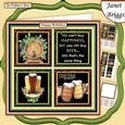 BEER HAPPINESS Humorous 7.5 Quick Card Decoupage & Insert Mini Kit
