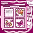ENGLISH ROSES BUTTERFLIES & VERSE SQUARES 7.5 Quick Layer Card & Insert Mini Kit