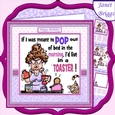 POP OUT OF BED 7.5 Humorous Decoupage & Insert Mini Kit