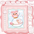 WHOO HOO ITS A GIRL New Baby 7.5 Decoupage & Insert Mini Kit