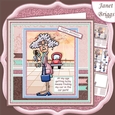 STELLA GETTING LUCKY AT MY AGE 7.5 Humorous Decoupage & Insert Mini Kit