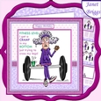 STELLA CRAMP IN MY  BOTTOM 7.5 Humorous Decoupage & Insert Mini Kit
